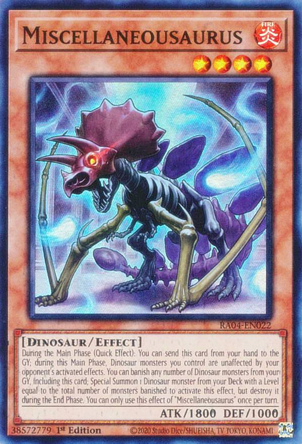 遊戯王 RA04-EN022 幻創のミセラサウルス Miscellaneousaurus (英語版 1st Edition スーパーレア) Quarter Century Stampede