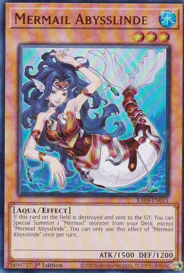 遊戯王 RA04-EN011 水精鱗−アビスリンデ Mermail Abysslinde (英語版 1st Edition ウルトラレア) Quarter Century Stampede