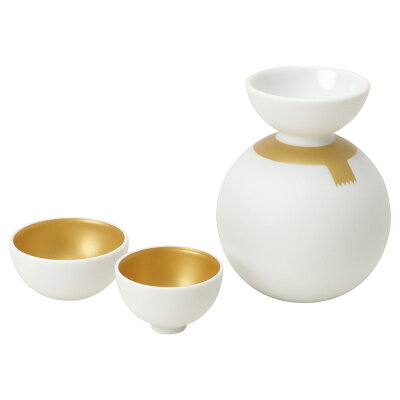 【酒器だるま 酒器 セット】【セラミックジャパン】【Ceramic Japan】マフラー(金彩)(セット/酒器/贈答品/陶器/冷酒/国産/日本産/職人)