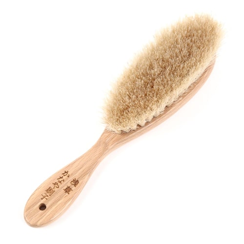 【東京都/かなや刷子(かなやぶらし)】服ブラシ (FB-3/210mmクリア塗装・白馬)