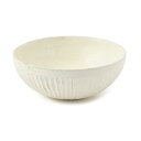 藤山窯(とうざんがま)6.0寸ボウル 粉引細縞 岐阜県(ボウル 18.5cm/丼/どんぶり/鉢/シリアルボウル/麺鉢/鉢/食器 おしゃれ/和食器/国産/日本産/...