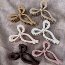 Ribbon× Hairclip ヘアクリップ バンスクリップ リボン ガーリー レディース ブラウン ライトブラウン アイボリー ダークブラウン ベビーピンク ピンク シンプル 大きめ しっかりとまる カラーバリエーション 髪飾り ヘアアクセサリー 可愛い おしゃれ 韓国