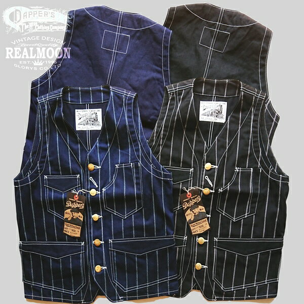 楽天リアルムーン　楽天市場店DAPPER'S Classical Railroader Work Vest Style No./LOT1343