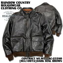 RAINBOW COUNTRY A-2ジャケット No.RCL10072 ラフウエア クロージング ダークシールホースハイド レザージャケット レインボーカントリー アウターメンズファッション アメカジ