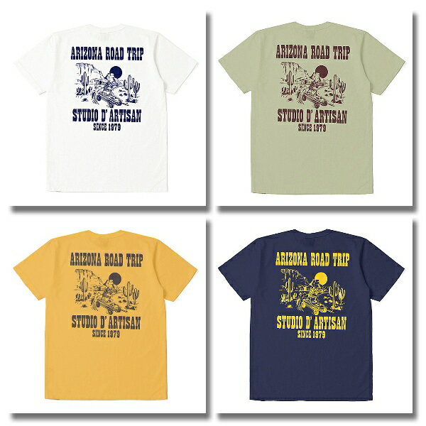 STUDIO D'ARTISAN ステュディオ・ダ・ルチザン USAコットンプリントTシャツ 半袖Tシャツ SDC-8105A
