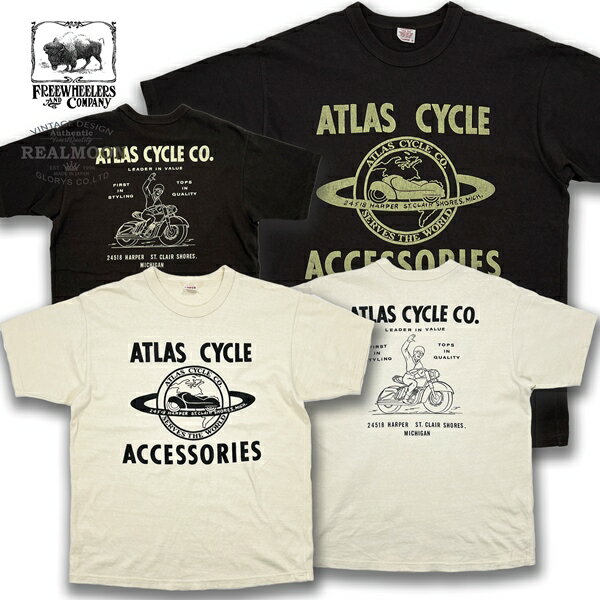 FREEWHEELERS Tee No.2425004 アトラスサイクル フリーホイーラーズ 半袖 Tシャツ メンズファッション アメカジ