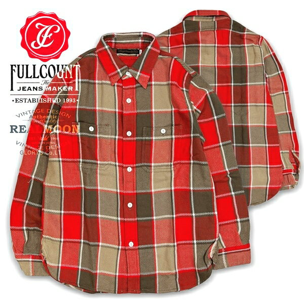 FULL COUNT ネルシャツ No.FCS-4077 "モズリー" レギュラータイプ フルカウント 長袖シャツ メンズファッション アメカジ