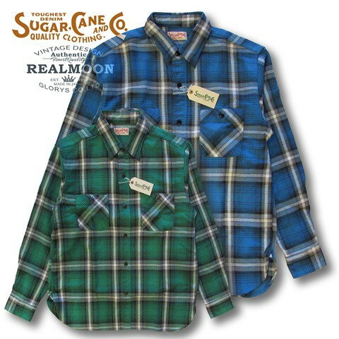 SUGAR CANE　シュガーケーンツイード 長袖チェックシャツ SC28957 SUGAR CANETWILL CHECK WORK SHIRT シュガーケーンが資料として保管するヴィンテージをベースに、2本針巻き縫いの縫製や各部の仕様など、1950〜60年代のディテールを再現した王道的なチェックシャツ。発売ごとに高い人気を誇るこちらの名作オンブレーチェックは1950〜60年代のELYやFROSTPROOFがベースとなっている。経糸4色×緯糸4色の褪色した部分から色目をピックしている。************************素材の特性や仕上げの方法によって、各所の寸法には若干の個体差が生じます。また、お使いの端末の設定や環境によって、商品の色が実際の色と多少異なる場合もございます。予めご了承ください。＊在庫に関しまして。在庫情報は実店舗と共有しております。在庫更新が間に合わず、売り違い欠品の際は何卒ご容赦ください。（メーカー様の在庫を確認いたしましてご連絡差し上げます。） 2