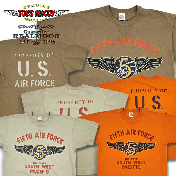 TOYS McCOY ミリタリー Tee No.TMC2428 "5TH・エアフォース" トイズマッコイ ミリタリーTシャツ 半袖 Tシャツ メンズファッション アメカジのサムネイル