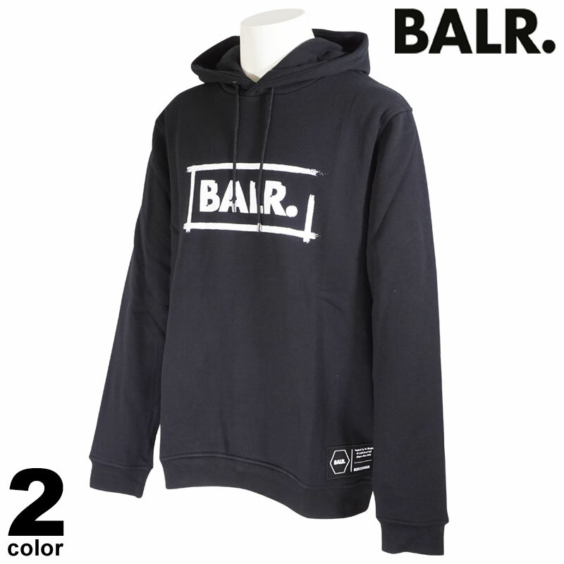 セール 30%OFF BALR. ボーラー 長袖 トレーナー メンズ 秋冬 フード付き ワッペン ロゴ 08-6502-52