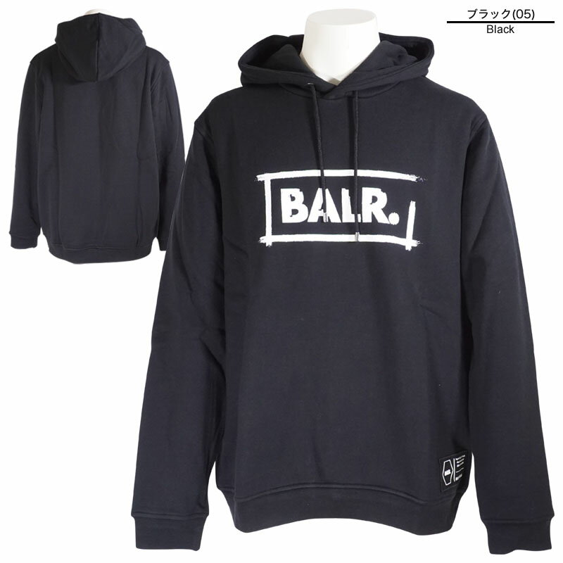 セール 30%OFF BALR. ボーラー 長袖 トレーナー メンズ 秋冬 フード付き ワッペン ロゴ 08-6502-52