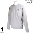 セール 20%OFF EA7 EMPORIO ARMANI エンポリオ アルマーニ 長袖 カットソー メンズ 2021秋冬 クルーネック プリント 袖リブ ロゴ 18-6507-52