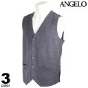 セール 30%OFF ANGELO アンジェロ ベスト メンズ 2022秋冬 ボーダー マイクロアクリル 軽量 ロゴ 25-3502-04(4)