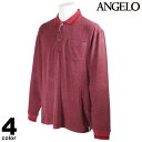 セール 30%OFF ANGELO アンジェロ 長袖 ポロシャツ メンズ 2022秋冬 ボーダー マイクロアクリル 刺繍 ロゴ 25-1804-04
