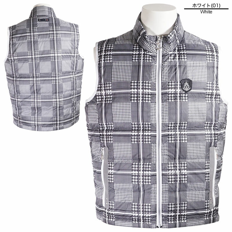 VINCI ヴィンチ ライトダウンベスト メンズ 2022秋冬 ジップアップ 軽量 ワッペン ロゴ 25-3503-29