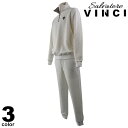 VINCI ヴィンチ 上下セット メンズ 2023秋冬 ハーフジップ セットアップ ワッペン ロゴ 35-6100-09