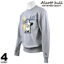 セール 30%OFF ALCOTT HILL アルコットヒル トレーナー メンズ 秋冬 ブルドック クルーネック ロゴ 35-6503-10