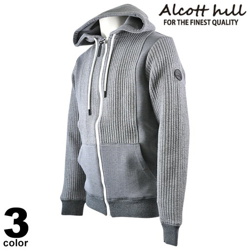 セール 30%OFF ALCOTT HILL アルコットヒル パーカー メンズ 秋冬 ジップアップ フード有 ロゴ 35-6507-10 セール 30%OFF ALCOTT HILL アルコットヒル パーカー メンズ 秋冬 ジップアップ フード有 ロゴ 35-6507-10