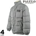 PAGELO パジェロ ダウンジャケット メンズ 2023秋冬 総柄 フードなし 防寒 ロゴ 38-3182-07