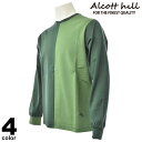 セール 30%OFF ALCOTT HILL アルコットヒル 長袖 カットソー メンズ 秋冬 クルーネック 日本製 ロゴ 35-1506-10