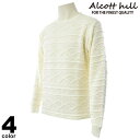 セール 30%OFF ALCOTT HILL アルコットヒル 長袖 カットソー メンズ 秋冬 クルーネック 日本製 ロゴ 35-1508-10