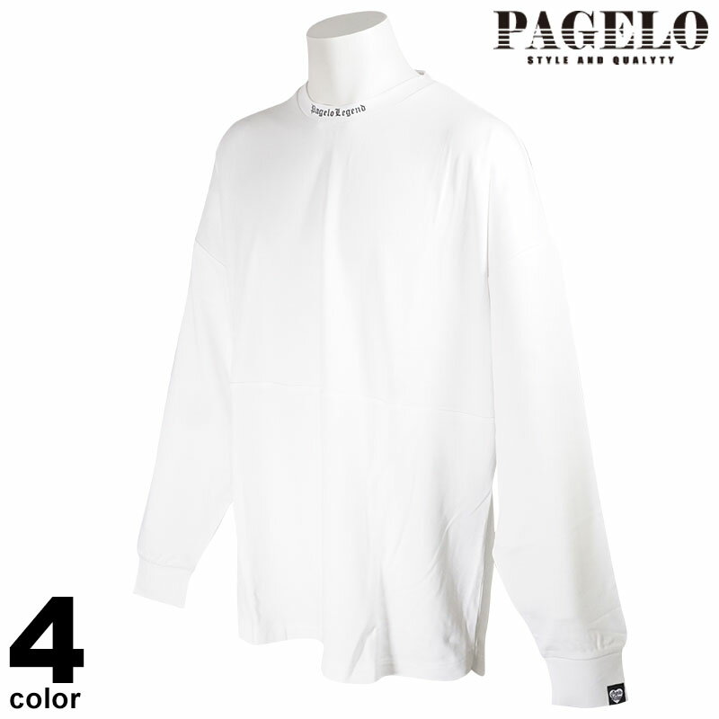 PAGELO パジェロ 長袖 カットソー メンズ 春夏 クルーネック プリント ロンティー ロゴ 31-1501-07n