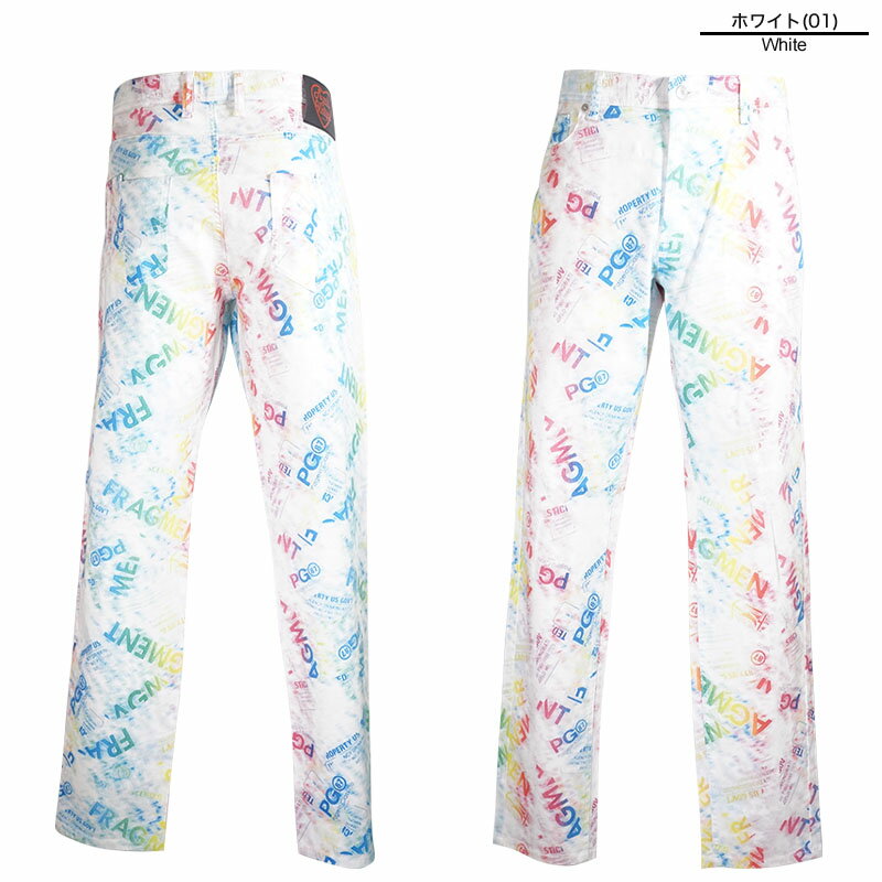 PAGELO パジェロ デニムパンツ メンズ 2023春夏 デニム ストレッチ カラフル ロゴ 31-5302-07