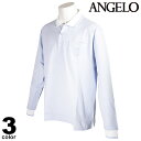 セール 30%OFF ANGELO アンジェロ 長袖 ポロシャツ メンズ 春夏 ゴルフ 胸ポケット付き 刺繍 日本製 ロゴ 31-1802-04