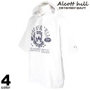 セール 30%OFF ALCOTT HILL アルコットヒル 半袖 トレーナー メンズ 春夏 フード付き 刺繍 SURF 日本製 ロゴ 31-2503-10
