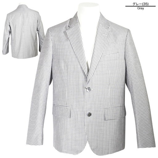 セール 30%OFF ANGELO アンジェロ テーラージャケット メンズ 春夏 チェック柄 裏ポケット有 ロゴ 31-4101-04