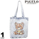 PAGELO パジェロ トートバッグ ファッション雑貨 春夏 迷彩 クマ柄 おでかけ コットン100% ロゴ p0-0223-07