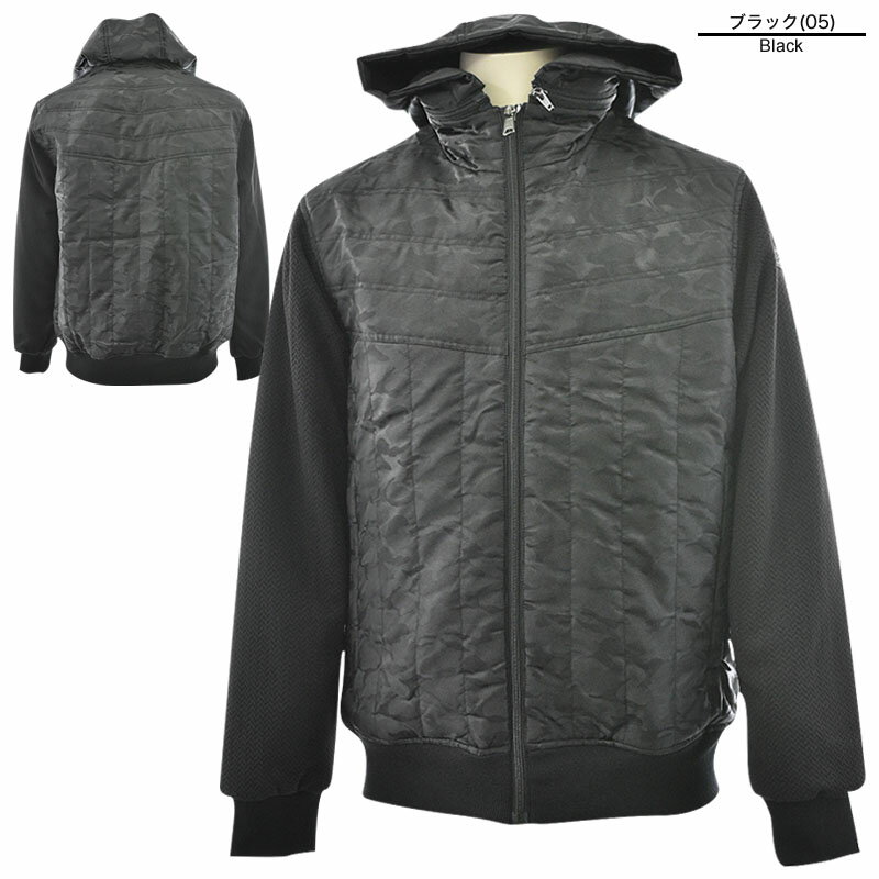 セール 30%OFF BBCO ビビコ ブルゾン メンズ 2024秋冬 迷彩 ジップアップ フード取り外し可能 ロゴ 45-3105-01