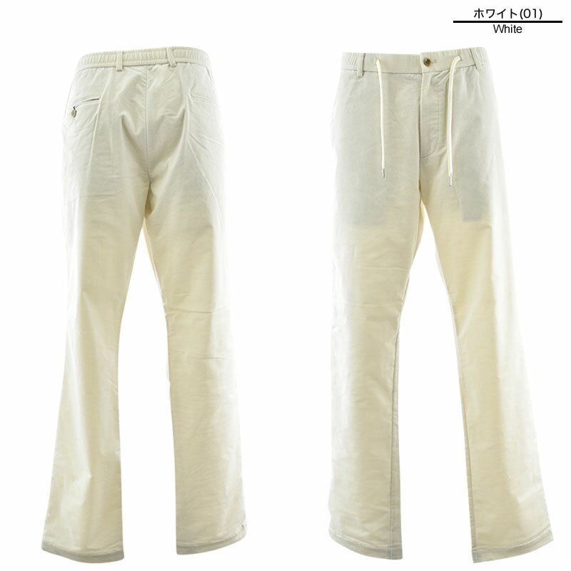 セール 30%OFF ALCOTT HILL アルコットヒル ロングパンツ メンズ 2024秋冬 腰ひも有 ノータック 日本製 ロゴ 45-5310-10