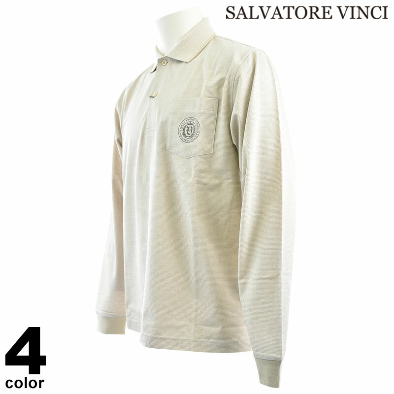 VINCIヴィンチ長袖ポロシャツメ...