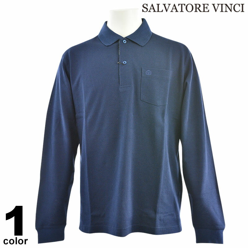 VINCIヴィンチ長袖ポロシャツメ...