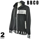 セール 30%OFF BBCO ビビコ 長袖 パーカー メンズ 春夏 ジップアップ フード付き スタイリッシュ ロゴ 41-3106-01
