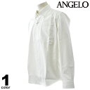 セール 30%OFF ANGELO アンジェロ 長袖 カジュアルシャツ メンズ 春夏 刺繍 綿100% 日本製 41-1111-04