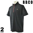 セール 30%OFF BBCO ビビコ 半袖 カットソー メンズ 春夏 ハーフジップ 綿混 日本製 41-2601-01