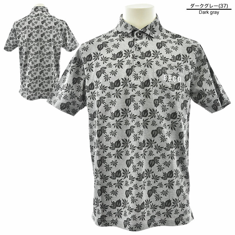 セール 30%OFF BBCO ビビコ 半袖 ポロシャツ メンズ 春夏 総柄 綿混 日本製 41-2801-01