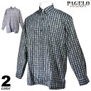SALE 70%OFF パジェロ PAGELO 長袖カジュアルシャツ メンズ 秋冬 ボタンダウン ストライプ 95-1103-06|詳細画像