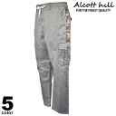 セール 30%OFF ALCOTT HILL アルコットヒル ロングパンツ メンズ 春夏 カーゴパンツ ウエストゴム ロゴ 31-5315-10