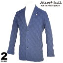 セール 30%OFF ALCOTT HILL アルコットヒル テーラードジャケット メンズ 春夏 シングル カジュアル ロゴ 31-4105-10t