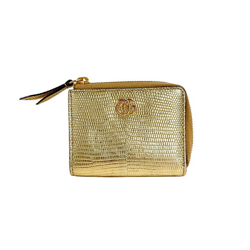 GUCCI グッチ GGマーモント コンパクトウォレット ゴールド 財布 10684 GUCCI グッチ GGマーモント コンパクトウォレット ゴールド 財布 10684