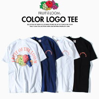 ロゴバックプリント Tシャツ fruit of the loom フルーツオブザルーム TEE 半袖 夏物 夏服 U.S.Aコットン 綿100% メンズ 送料無料!!