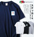 【お買い物マラソン限定タイムセール!!】Tシャツ fruit of the loom フルーツオブザルーム ステッカープリント シールプリント ブランド メンズ 送料無料