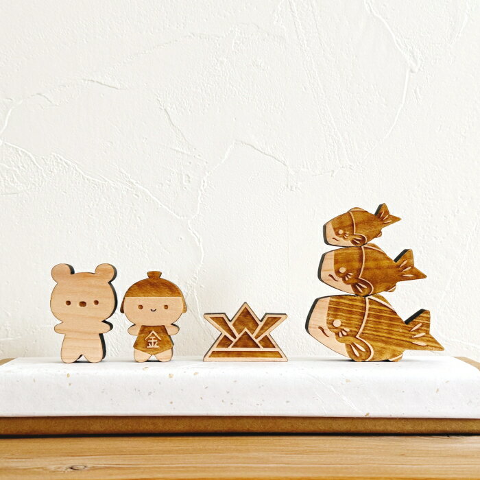 NEW【国産紀州熊野ひのき】ちょこっと五月人形・鯉のぼりセット 兜 金太郎 くま こどもの日 端午の節句 初節句 木製 男の子 可愛い お祝い プレゼント ギ...