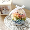 【選べるタグデザイン】虹ボール*ペット用仏花 虹の橋 お供え プリザーブドフラワー 犬 猫 うさぎ 枯れない コンパクト 省スペース 可愛い ナチュラル オシャレ 仏壇 初盆 インテリア 飾り