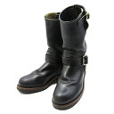 【中古】REDWING レッドウィング US5.5D 23.5cm エンジニアブーツ 2268 PT91中期 プリント羽タグ 黒 クローム スチールトゥ ワークブーツ 90年代 90s ブーツ レディース 10007174