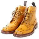 未使用 Tricker's トリッカーズ UK5 カントリーブーツ 5634/24 STOW ストウ ダイナイトソール エイコンアンティーク ウィングチップ ブローグブーツ ブラウン ブーツ35003028