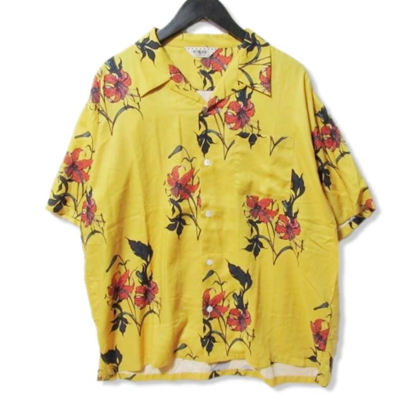 yő5%OFFN[|zzzyÁzCALEE L[ AnVc CL-21SS001M Allover flower pattern S/S shirt S { CG[ L Y27105428